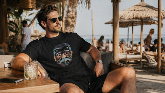 Oversized Unisex Bio-T-Shirt mit breitem Kragen